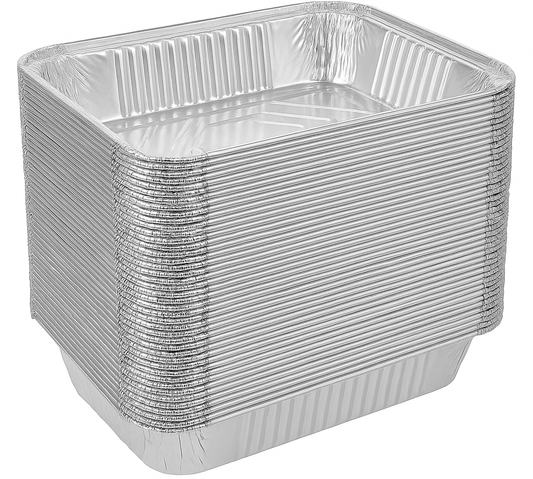 240x Aluminium Disposable Foil Food Container Trays Pans Baking Roast Bulk 32.5x26x5.5cm