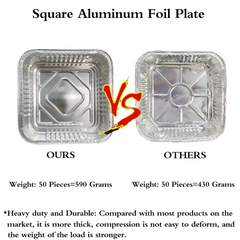 48x Deep Foil Aluminium Disposable Food Container Trays Pans Baking Roast Bulk 33x27x11cm
