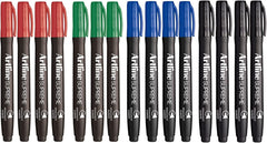 2x 15pcs (30pcs Total) Artline Supreme Permanent Markers - Assorted Colours
