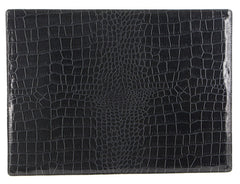 de Burg 4 Piece Table Place Mat Set Placemat with Croc Pattern - Blue