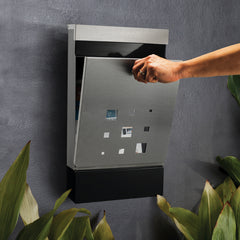 Sandleford Letter Box Caddy Stainless Steel Lockable Mailbox - Wall Mounted