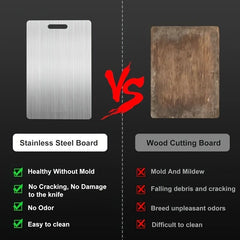 Stainless Titanium Steel Anti-Bacterial Mildew-Proof Cutting Chopping Board 23 x 34cm