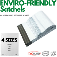 Enviro Recycled Courier Satchels Poly Mailer Bag Accredited Self Sealing Shipping - 5kg (510x435x50mm) - 250pcs
