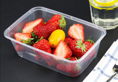 500pcs 350ml Reusable Food Containers Plastic Meal Prep Storage w/Lids - BPA Free (145*100*40mm)