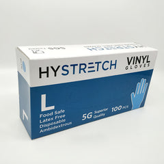 1000x Clear Disposable Vinyl Gloves Powder Free Latex Free Bulk - 1 Box - L