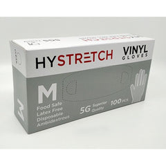 1000x Clear Disposable Vinyl Gloves Powder Free Latex Free Bulk - 1 Box - M