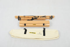 4 Chairs & 1 Table Set Bamboo Camping Folding Portable Outdoor Picnic Travel BBQ