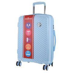 Pierre Cardin Inspired Milleni Luggage Bag Large in Blue + Milleni Waist Bag (2 Items)