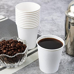 1000pcs 6oz Premium White Paper Coffee Takeaway Cups Bulk