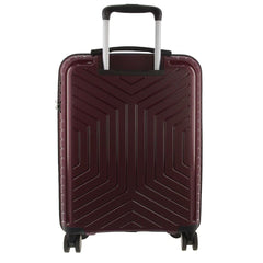 Pierre Cardin x Milleni 3-Piece Hardshell Super Light Luggage Bags Travel Suitcase - Burgundy/White