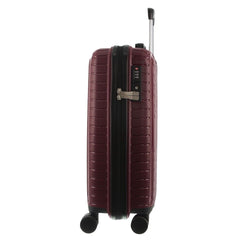 Pierre Cardin x Milleni 3-Piece Hardshell Super Light Luggage Bags Travel Suitcase - Burgundy/White