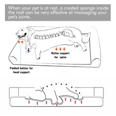 XL Size PawfectFriend Orthopedic Dog Bed 3-Side Comfort Bolster Padded Calming Mattress Bed with Removable Cover