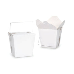 Bulk Packs 100 x 780ML/26oz White Noodle Box With Metal Handle