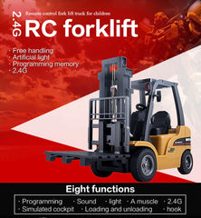 Huina 1/10 RC 8CH ForkLift Excavator Industrial Construction Engineering Vehicle Truck Kids Toys alloy