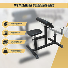 Preacher Curl Bench – Commercial Weight Bench for Bicep and Arm Workouts