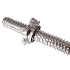 Chrome Tricep Bar Barbell Heavy Duty with Spinlock Collars