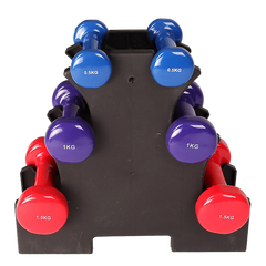 6-Piece Dumbbell Set with Storage Rack for Home Gym Training