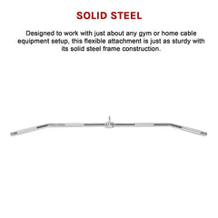 48" Lat Pulldown Bar Cable Attachment – Gym Handle for Back & Strength Training