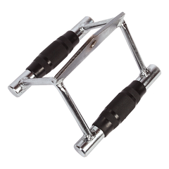 Rubber-Coated Close Grip Triangle Attachment for Lat Pulldown