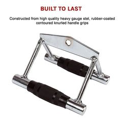 Rubber-Coated Close Grip Triangle Attachment for Lat Pulldown