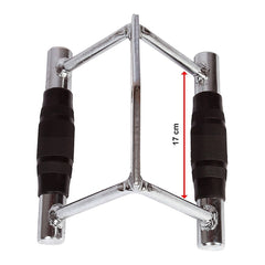 Rubber-Coated Close Grip Triangle Attachment for Lat Pulldown