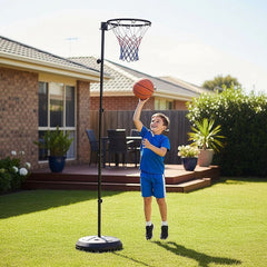 Netball Ring with Stand Portable Pole Height Adjustable