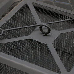 18" Square Metal Fire Pit Outdoor Heater