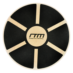 Heavy Duty 15.5" Wooden Balance Board with Non-Slip Pad for Fitness Training