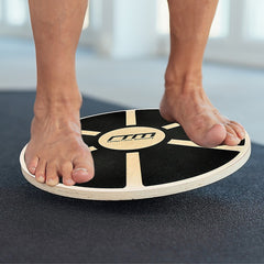 Heavy Duty 15.5" Wooden Balance Board with Non-Slip Pad for Fitness Training