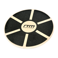 Heavy Duty 15.5" Wooden Balance Board with Non-Slip Pad for Fitness Training