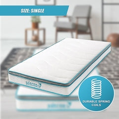 Single 20cm Hybrid Mattress – Memory Foam and Innerspring Support