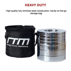Chrome Metric Fractional Olympic Weight Plates 0.25 to 1kg Set