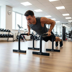 Steel Parallette Bars for Push Ups, Dips & Calisthenics Home Strength Training