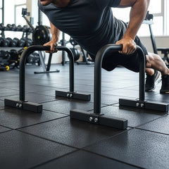 Steel Parallette Bars for Push Ups, Dips & Calisthenics Home Strength Training