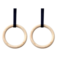 235mm Wooden Gymnastic Rings – Olympic Gym Strength Training & Fitness