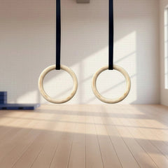 235mm Wooden Gymnastic Rings – Olympic Gym Strength Training & Fitness