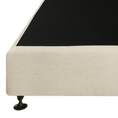 Palermo Queen Ensemble Bed Base Platinum Natural Sand Linen Fabric