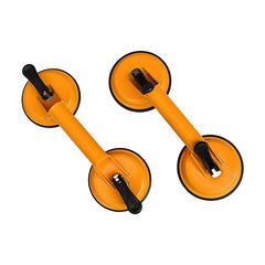 2x 100kg Aluminum Alloy Double Locking Suction Cup Glazer Glass Sucker Lifter