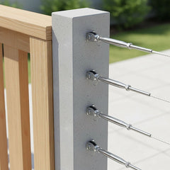 Stainless Steel Wire Rope Balustrade DIY Kit Jaw Swage Fork Turnbuckle 10 Pack For Secure Cable Railing Systems