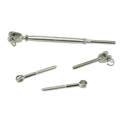 Stainless Steel Wire Rope Balustrade DIY Kit Jaw Swage Fork Turnbuckle 10 Pack For Secure Cable Railing Systems