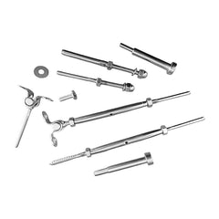 Stainless Steel Wire Rope Balustrade DIY Kit Jaw Swage Fork Turnbuckle 10 Pack For Secure Cable Railing Systems