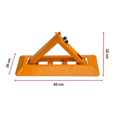 60cm Iron Fold Down Vehicle Security Parking Lock Bollard Barrier For Reserved Car Parking Protection