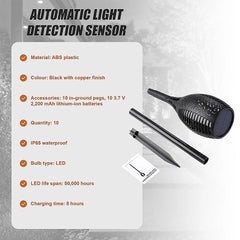 10 Pack Solar Torch Lights 96 LED Flickering Lighting Dancing Flame Garden Lamp