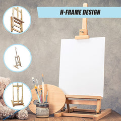Tabletop Easel Wood Studio H Frame Artist Painting Display Stand For Art Wedding Shop Use