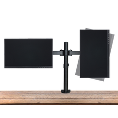 Dual LCD Monitor Desk Mount Stand Adjustable Fits 2 Screens Up To 27"