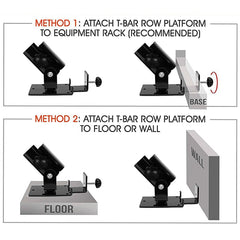 Landmine T Bar Row Platform 360 Degree Swivel for 1 & 2 Inch Bars Olympic