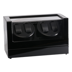 Automatic Quad Watch Winder Wood Display Box Case Motor Rotation Storage