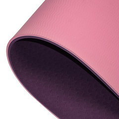 8mm TPE Yoga Mat Exercise Fitness Gym Pilates Non Slip Dual Layer