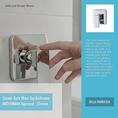 Shower Bath Mixer Tap Bathroom WATERMARK Approved - Chrome