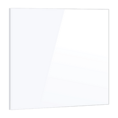 Toughened 90cm x 75cm White Glass Kitchen Splashback